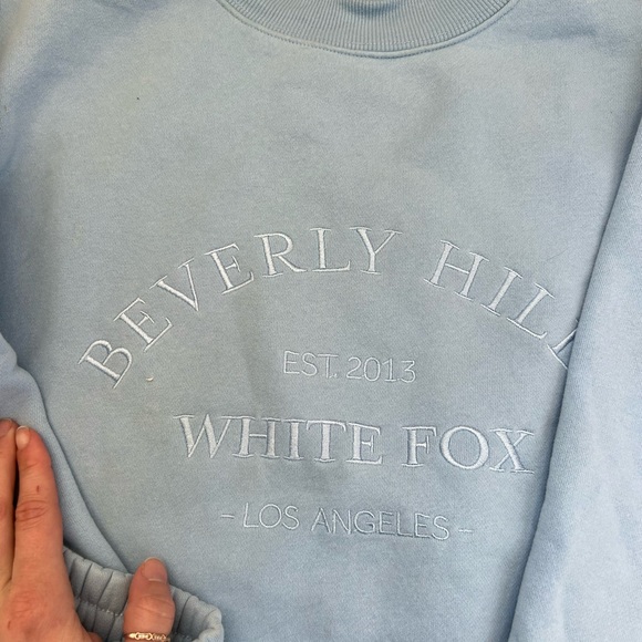 White Fox Blue Beverly Hills Sweatshirt and Shorts Set - Picture 5 of 7